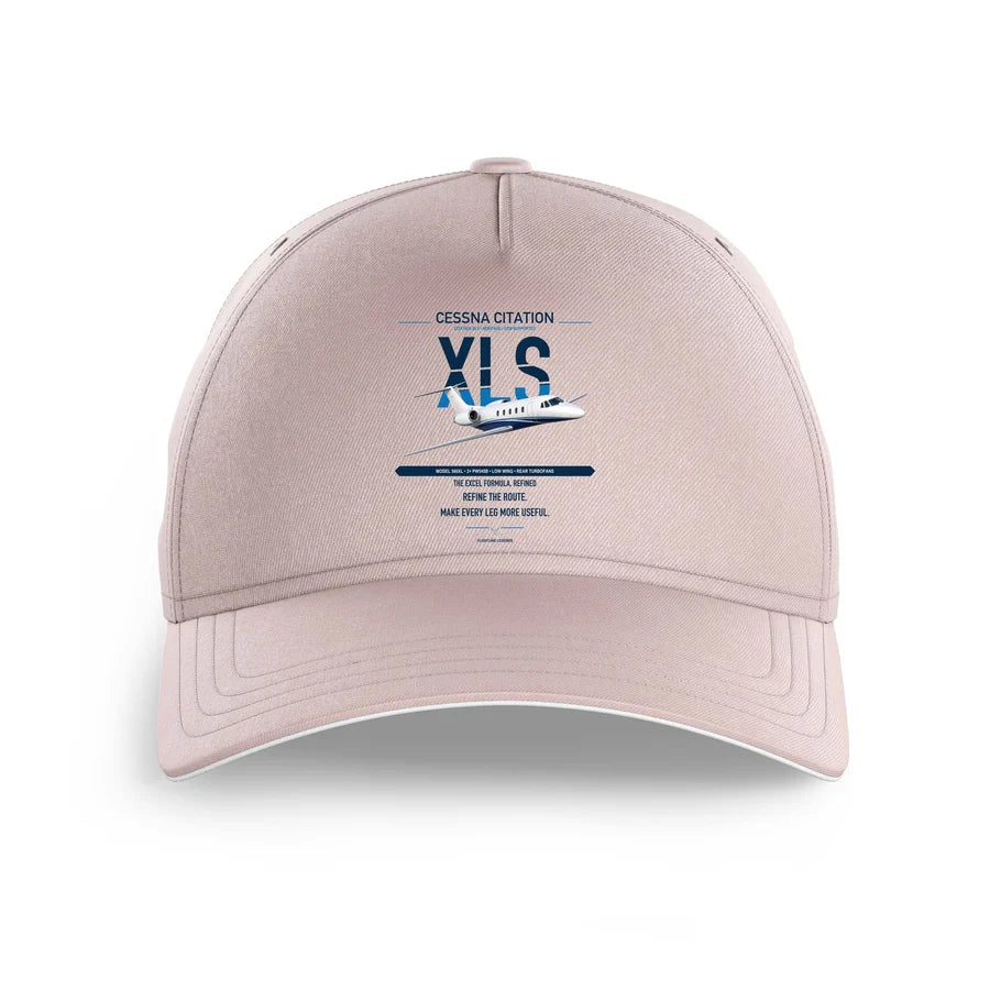 Cessna Citation XLS design on pink printed hat