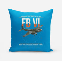 Thumbnail for de Havilland Mosquito FB VI design on turquoise pillow