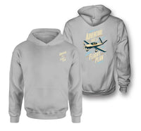 Thumbnail for SIGNAL 22 - Adventure Has A Flight Plan - Double-Side Hoodie design on light gray double side hoodie