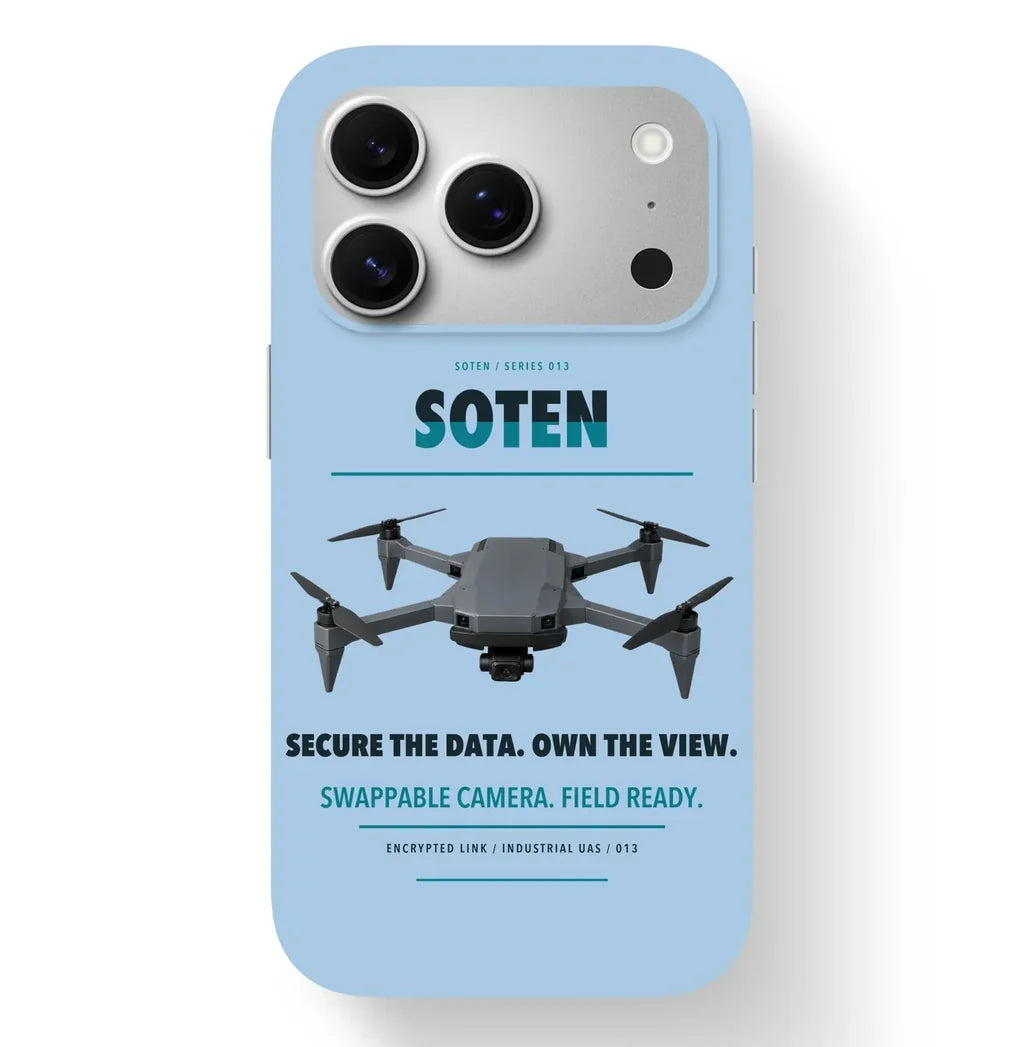ACSL SOTEN Case design on light blue iphone case