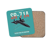 Thumbnail for SR-71A Blackbird design on turquoise 1 piece coaster