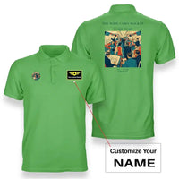 Thumbnail for VINTAGE G4467 - The Wide Cabin Mockup - Double-Side Polo T-Shirt design on lightgreen+name