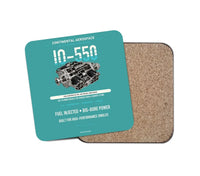 Thumbnail for IO-550 design on turquoise 1 piece coaster