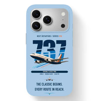 Thumbnail for Boeing 737-300 Classic design on light blue magsafe iphone case