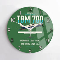 Thumbnail for Socata TBM 700 design on green no frame wall clock