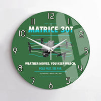 Thumbnail for DJI Matrice 30T design on green no frame wall clock
