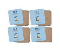 Thumbnail for Blaise Diagne International Airport (DSS) design on light blue 4 pieces set coaster