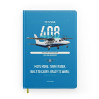 Thumbnail for Cessna 408 SkyCourier design on turquoise notebook