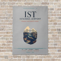 Thumbnail for Istanbul Airport IST vertical canvas print - no frame - light gray background
