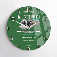 Thumbnail for AE 2100D3 design on green no frame wall clock