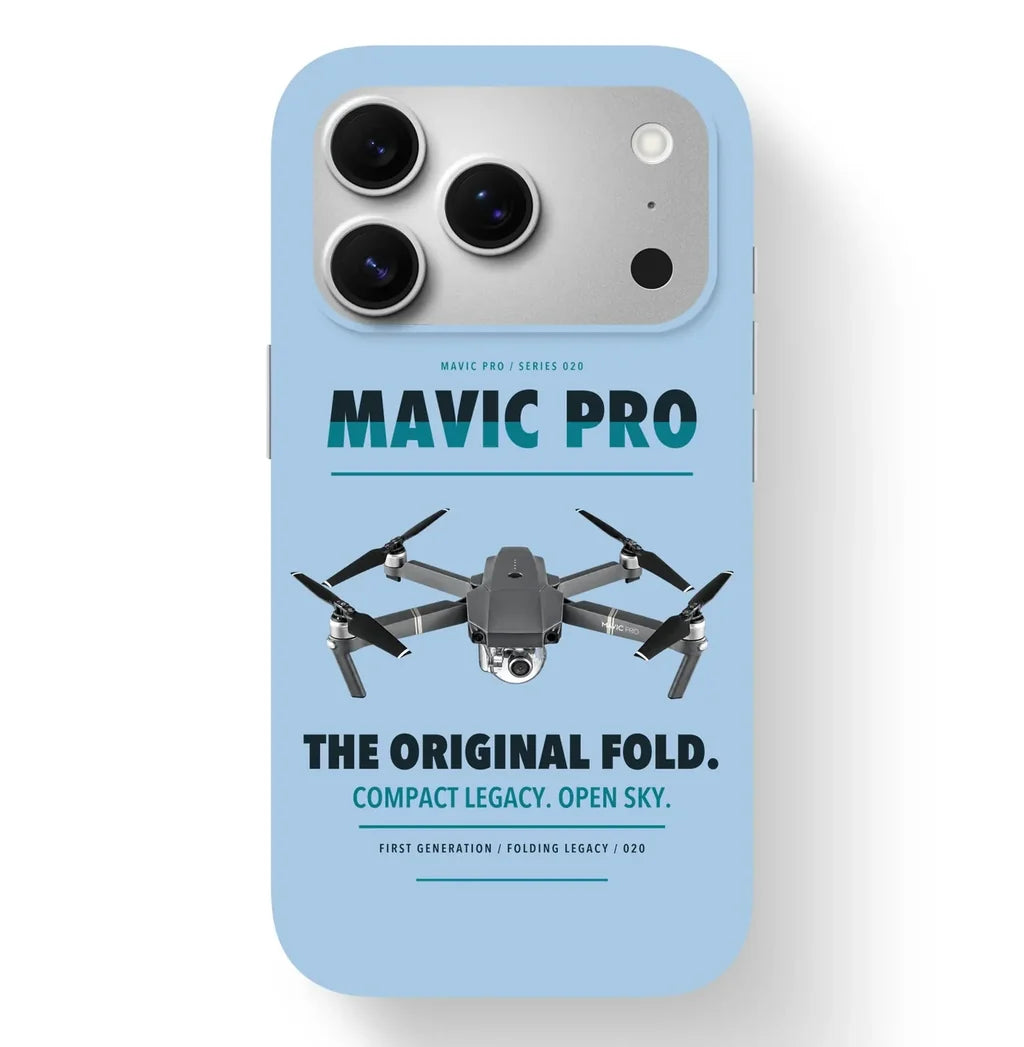 DJI Mavic Pro Case design on light blue iphone case