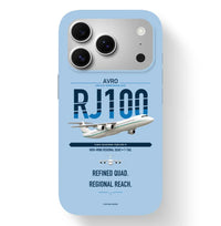 Thumbnail for Avro RJ100 design on light blue magsafe iphone case, for iPhone 17 Pro