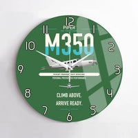 Thumbnail for Piper M350 design on green no frame wall clock