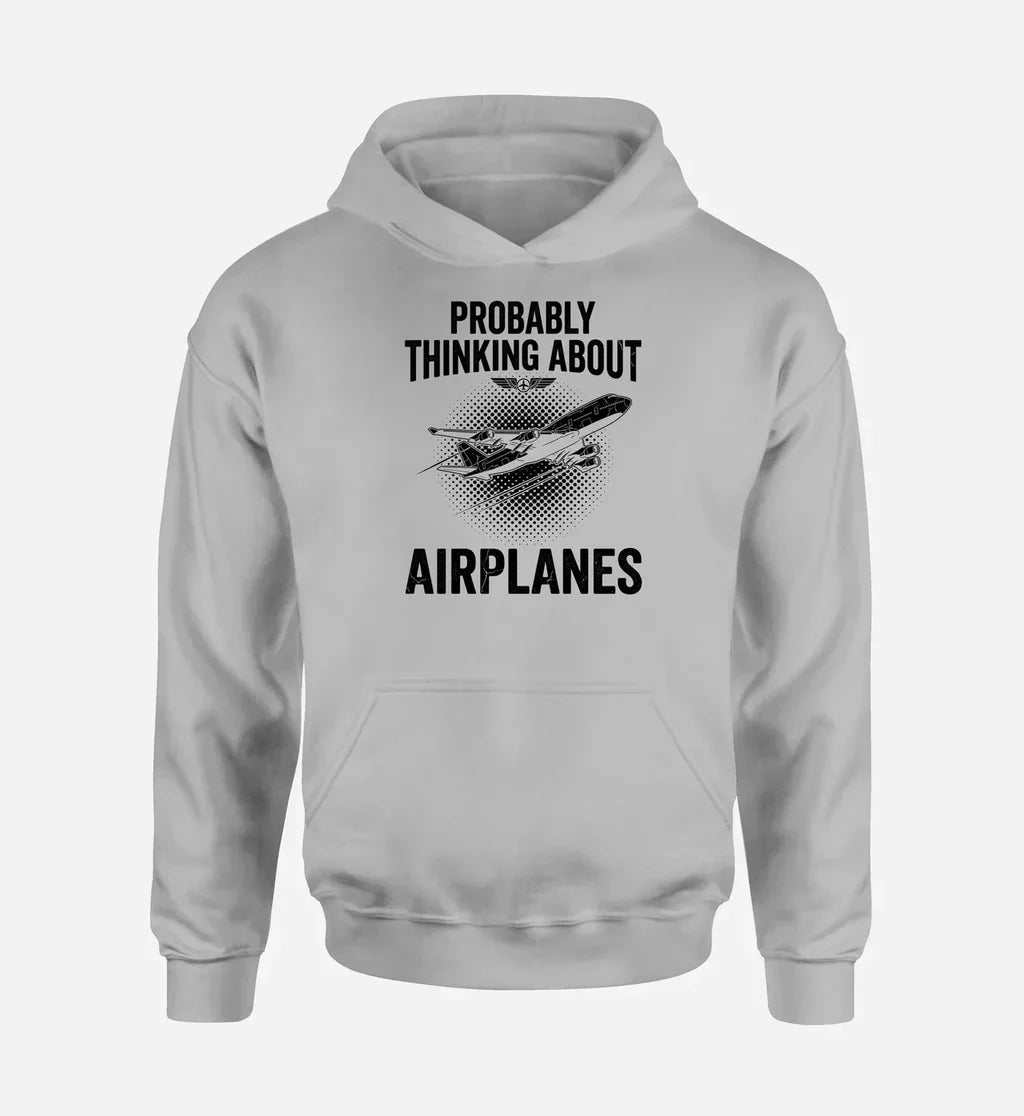 Probably Thinking About Airplanes - Light Gray