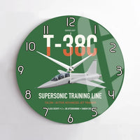 Thumbnail for T-38C Talon design on green no frame wall clock