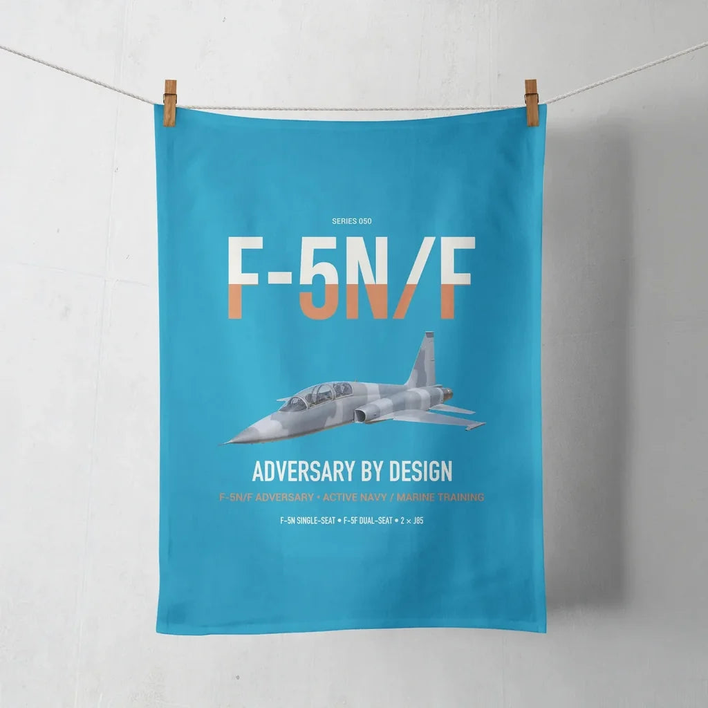 F-5N F Adversary design on turquoise towel