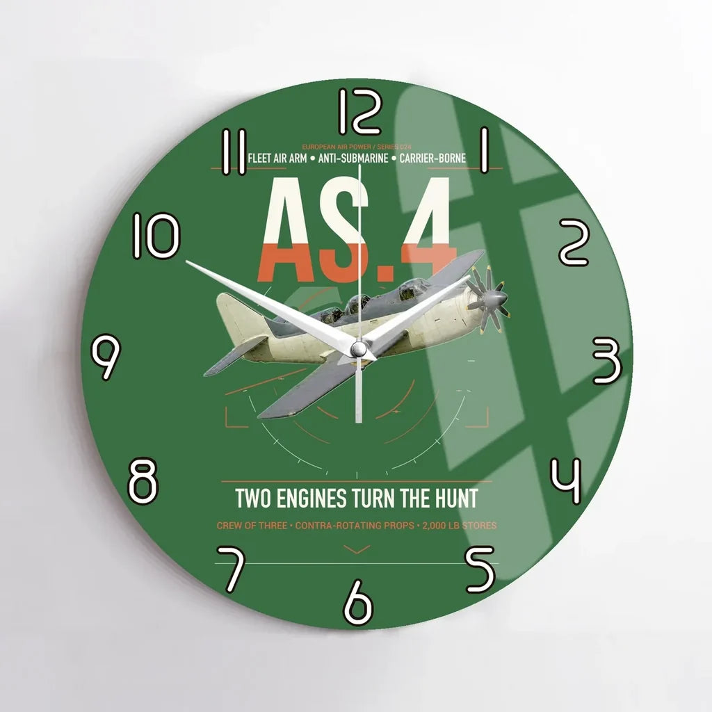 Fairey Gannet AS.4 design on green no frame wall clock