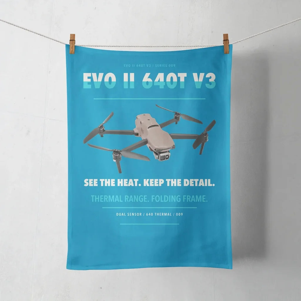 Autel EVO II Dual 640T V3 design on turquoise towel