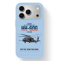 Thumbnail for Sikorsky HH-60G Pave Hawk design on light blue magsafe iphone case, for iPhone 17 Pro