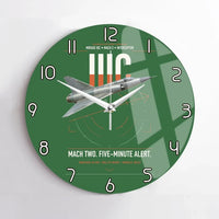 Thumbnail for Dassault Mirage IIIC design on green no frame wall clock