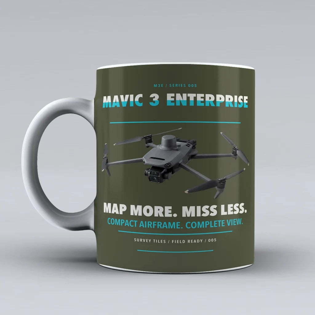 Mavic 3 Enterprise Mug design on green army dji