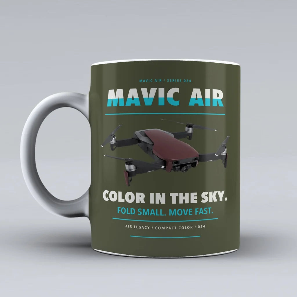 Mavic Air Mug design on green army dji