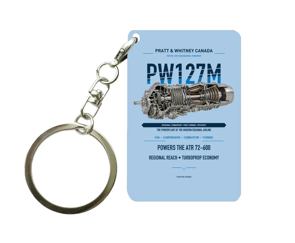 PW127M Key Chain design on light blue key chain