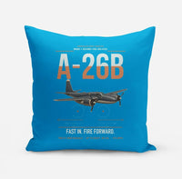 Thumbnail for A-26B Invader design on turquoise pillow