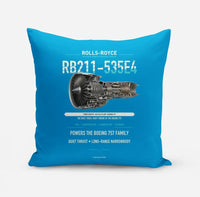 Thumbnail for RB211-535E4 design on turquoise pillow