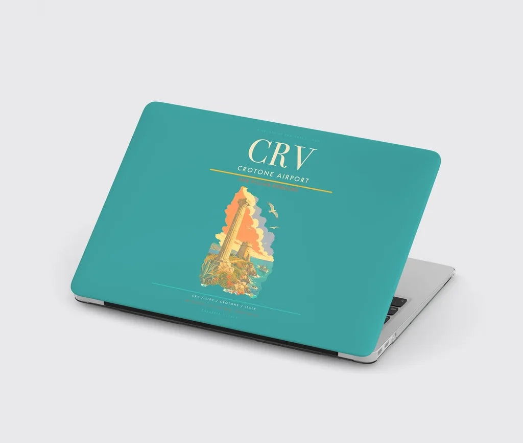 Crotone Airport (CRV) design on turquoise MacBook case