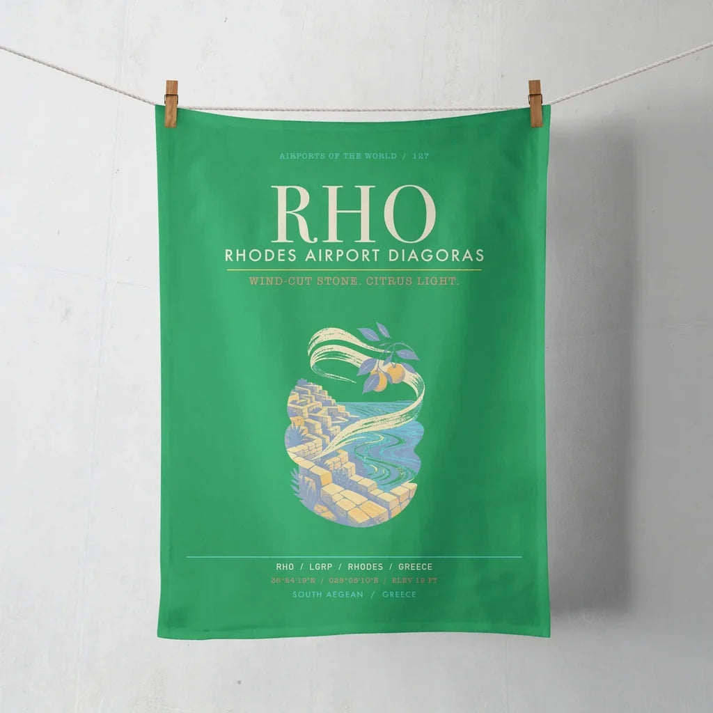 Rhodes Airport Diagoras RHO - Meltemi Citrus Stone Loom - Green
