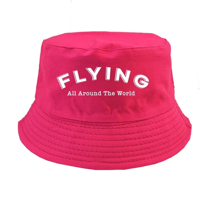 Flying All Around The World summer hat - pink