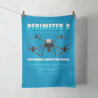 Thumbnail for Skyfront Perimeter 8 design on turquoise towel