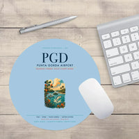 Thumbnail for Punta Gorda Airport (PGD) design on light blue round mouse pad