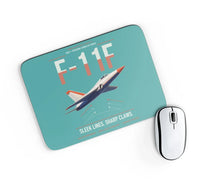 Thumbnail for F-11F Tiger design on turquoise rectangle mouse pad