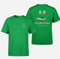Thumbnail for E-3 Sentry AWACS design on green double-side t-shirt, double-side print
