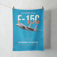 Thumbnail for F-15C Eagle Air Superiority No Substitute design on turquoise towel
