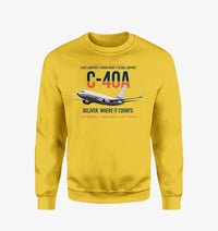 Thumbnail for C-40A Clipper Fleet Logistics Ready design on yellow sweatshirt