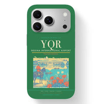 Thumbnail for Regina Airport (YQR) design on green iPhone 17 Pro MagSafe case