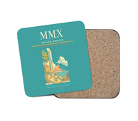 Thumbnail for Malmo Airport (MMX) design on turquoise 1 piece coaster