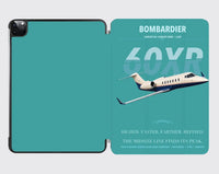 Thumbnail for Bombardier Learjet 60XR design on turquoise ipad tablet case