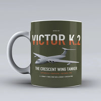 Thumbnail for Handley Page Victor K.2 design on green army ceramic mug, double-side print