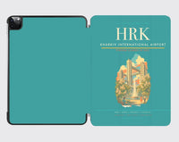 Thumbnail for Kharkiv International Airport (HRK) design on turquoise ipad tablet case