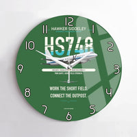Thumbnail for Hawker Siddeley HS 748 Series 2A design on green no frame wall clock