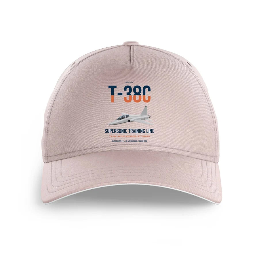 T-38C Talon design on pink printed hat