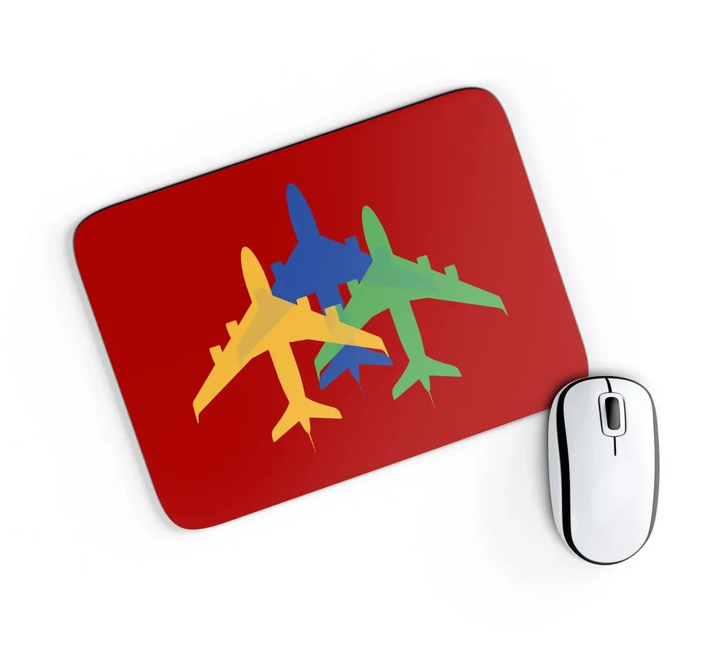 Colourful 3 Airplanes Mouse Pad - view 9