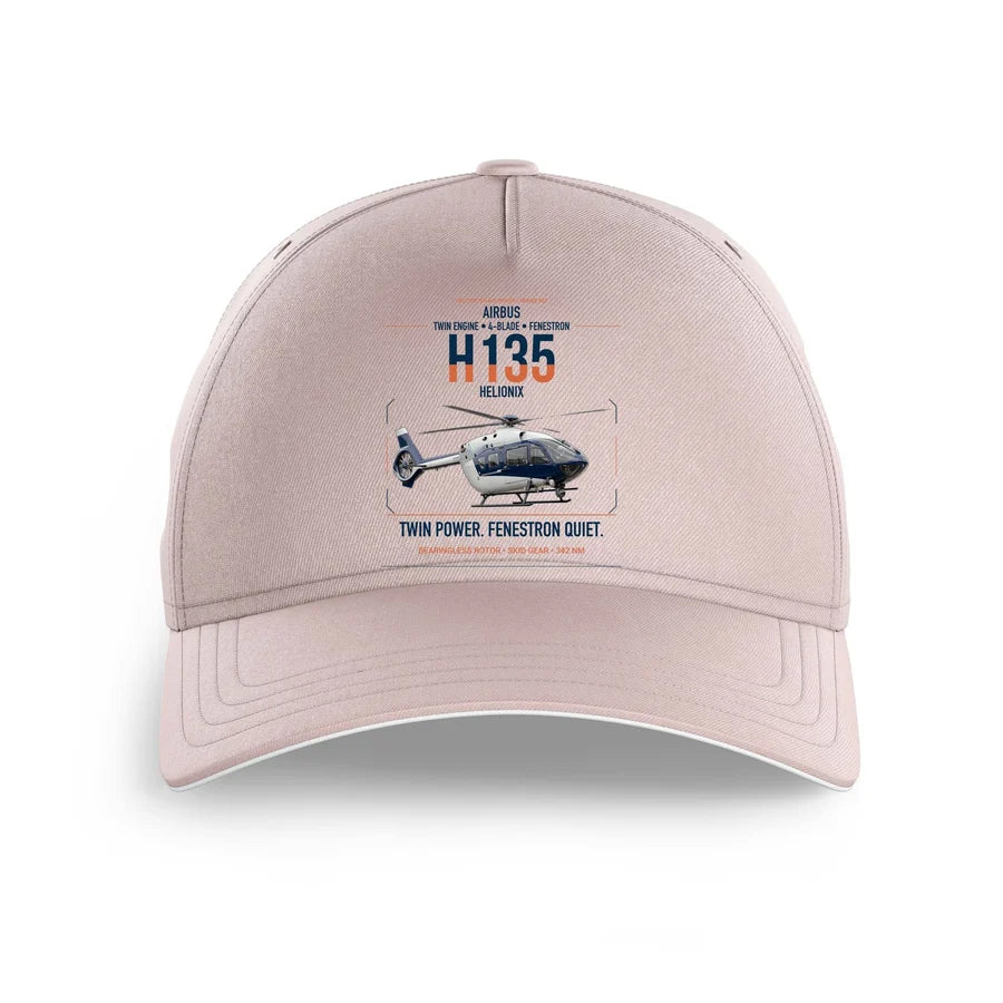 Airbus H135 design on pink printed hat