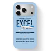 Thumbnail for Cessna Citation Excel design on light blue magsafe iphone case, for iPhone 17 Pro