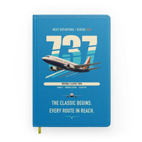 Thumbnail for Boeing 737-300 Classic design on turquoise notebook