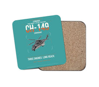 Thumbnail for Leonardo CH-149 Cormorant design on turquoise 1 piece coaster